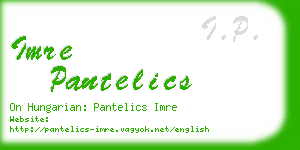 imre pantelics business card